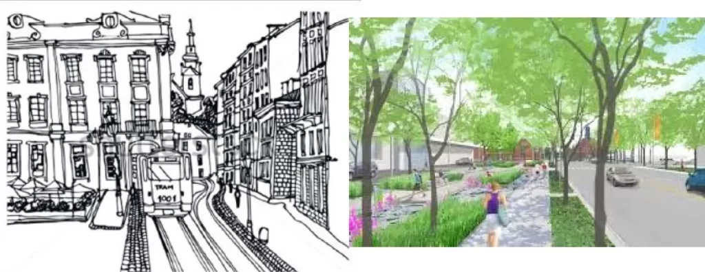 EDGE ELEMENT OF A CITY FOUR