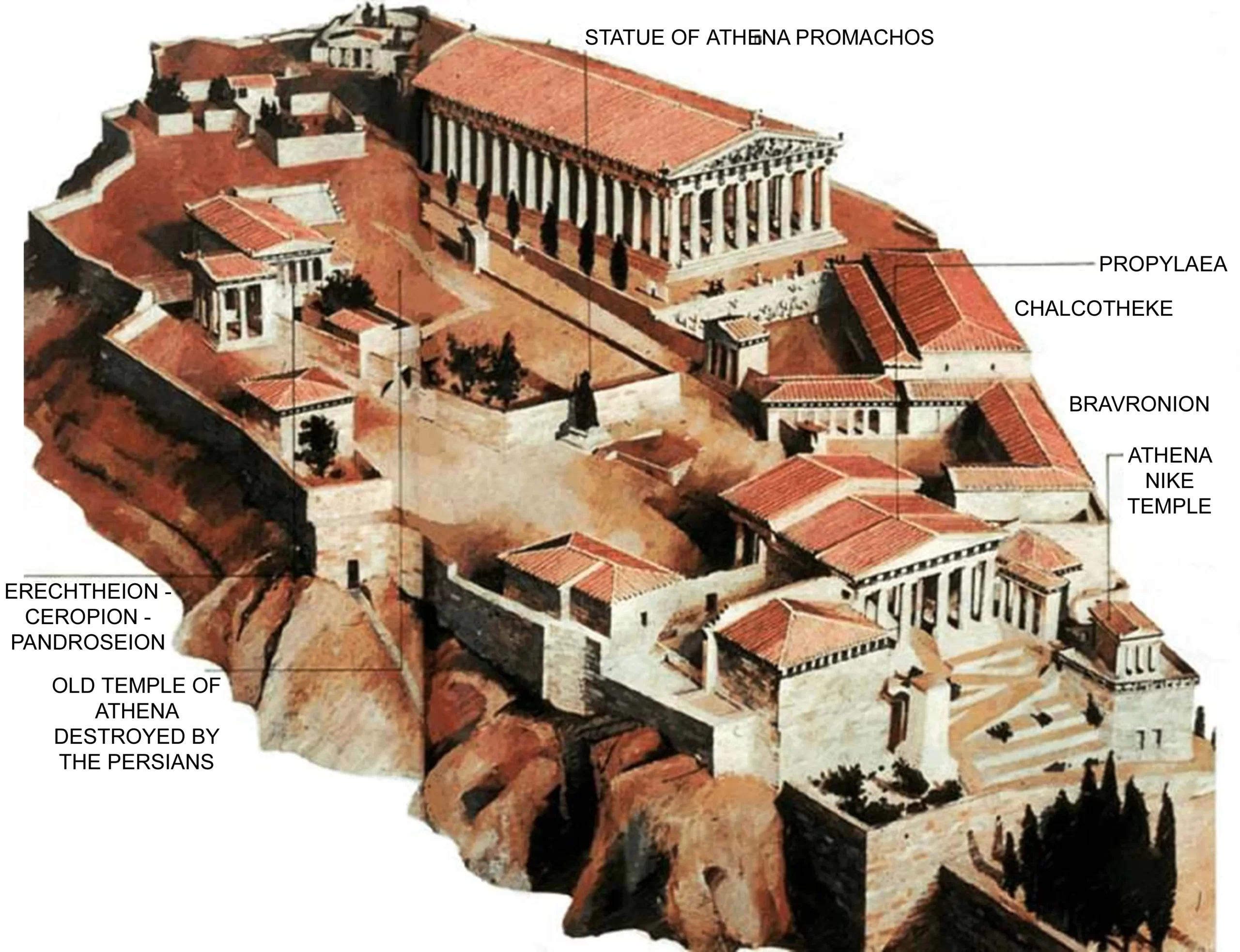 inside ancient greek temples