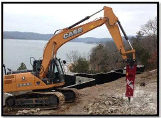 HARD ROCK BLASTING PROHIBITED