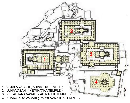 PLAN OF THE DERWARA TEMPLES