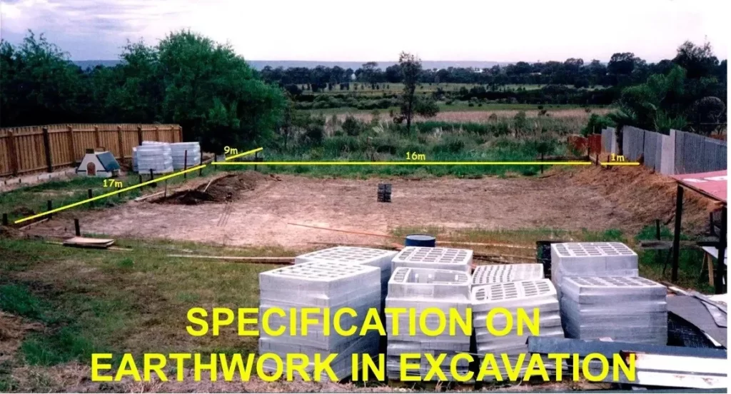 SPECIFICATION ON EARTHWORK IN EXCAVATION ONE