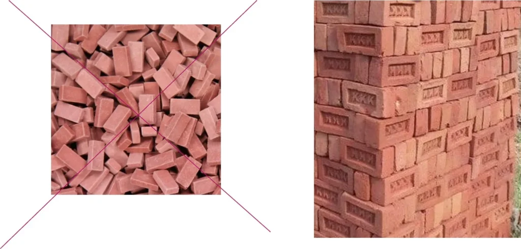 STORAGE OF BRICKS