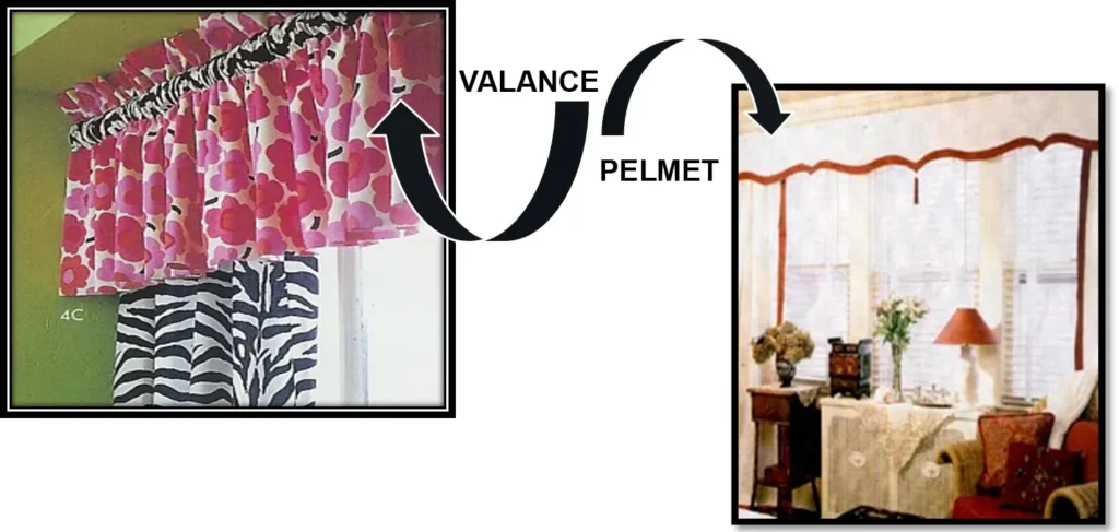 DIFFERENT BETWEEN VALANCES AND PELMETS
