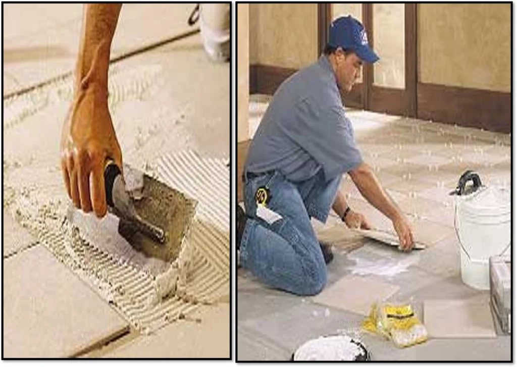 INSTALLING TILE ON A FLOOR