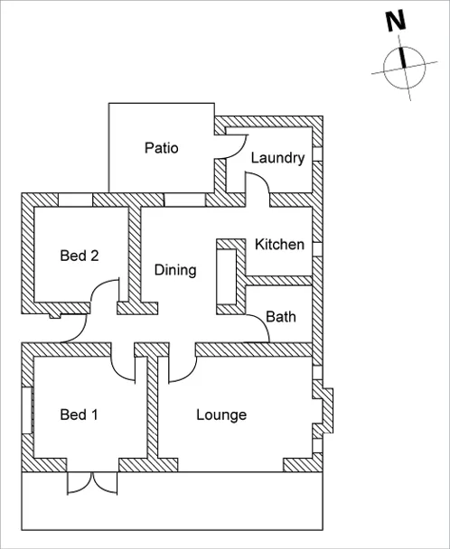 NORTHEN SIDE OF THE HOUSE IS FREE FROM MAJOR OBSTRUCTIONS