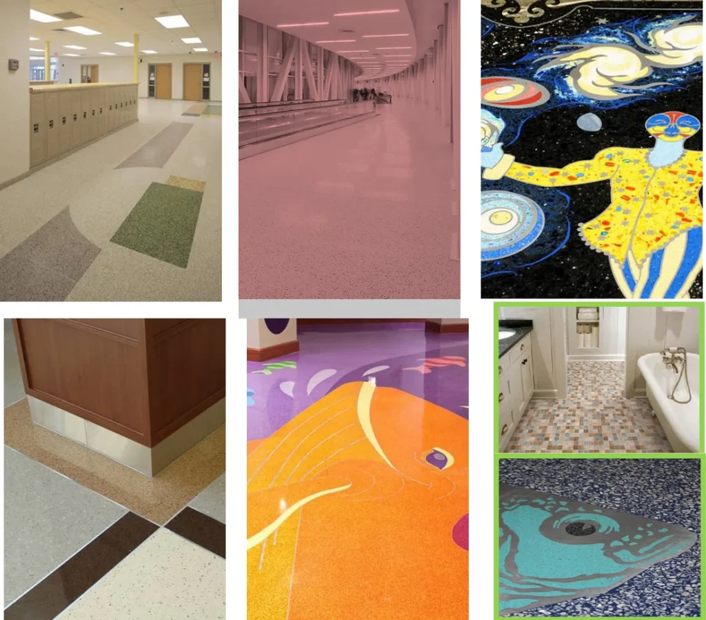 PICTURES OF DIFFERENT TYPES TERRAZZO FLOORING THREE