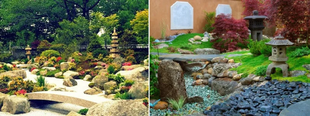 STONE AND GRAVEL USE IN JAPANESE GARDEN