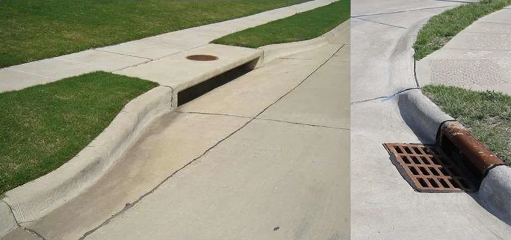 DRAINAGE OVER THE SURFACE