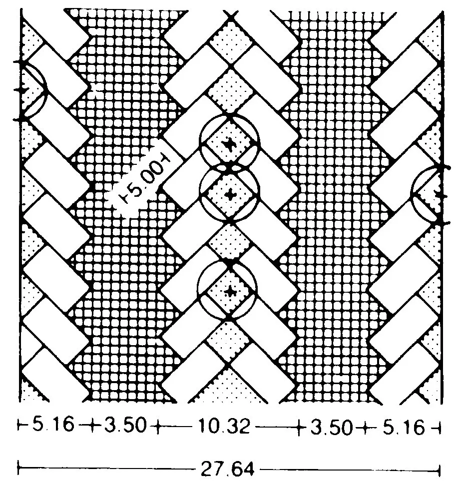 FIGURE EIGHT FOR 45° PARKING