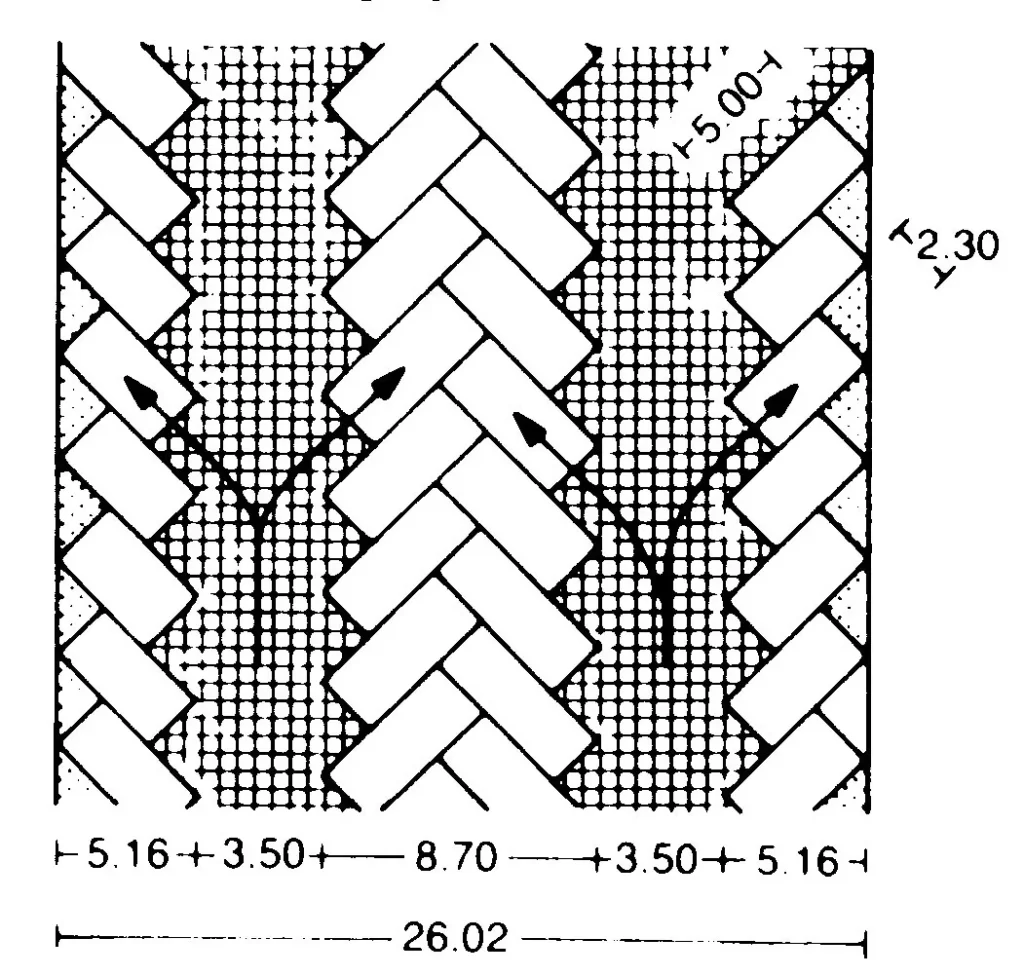 FIGURE SEVEN FOR 45° PARKING