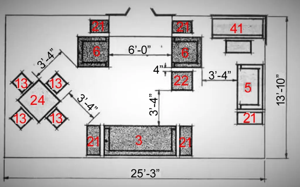 FURNITURE ARRANGEMENTS