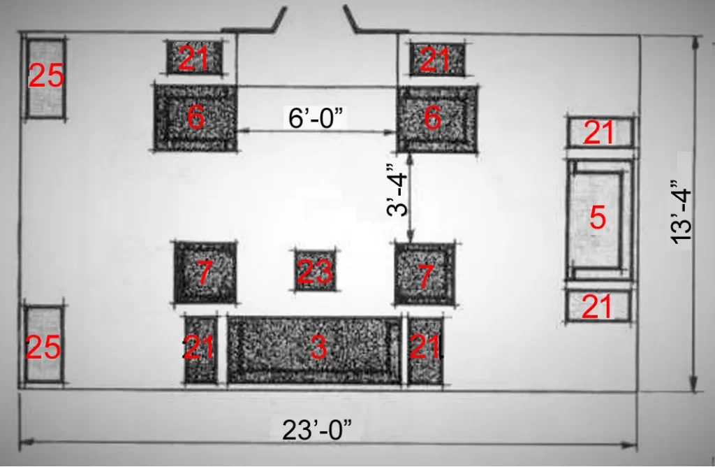 FURNITURE ARRANGEMENTS EIGHT