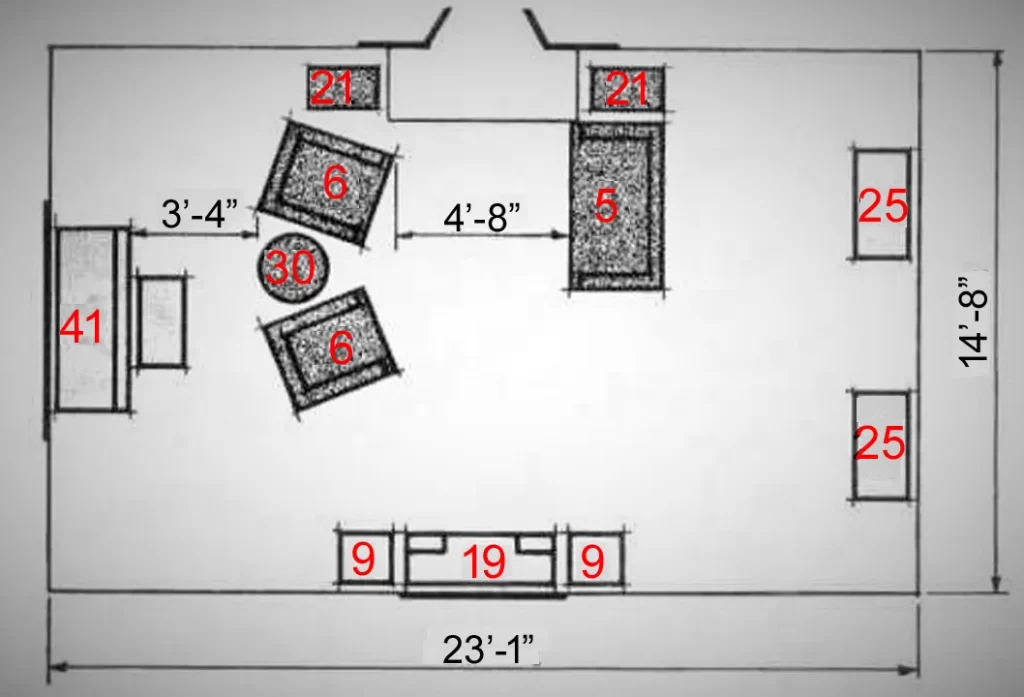 FURNITURE ARRANGEMENTS FOUR
