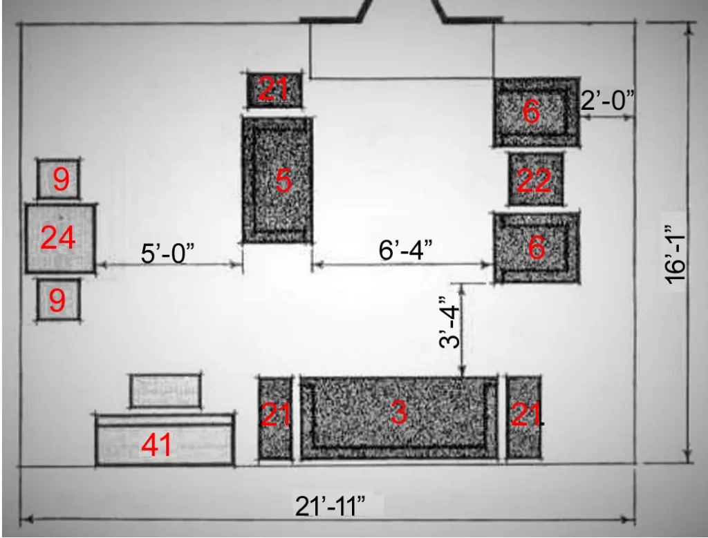 FURNITURE ARRANGEMENTS FOURTEEN