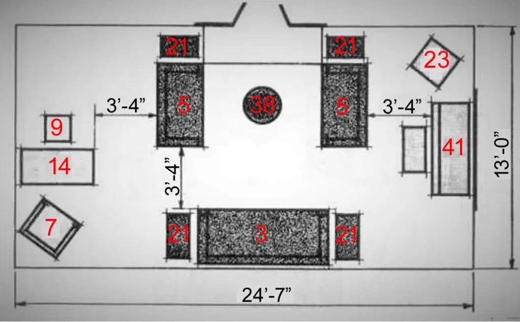 FURNITURE ARRANGEMENTS NINE