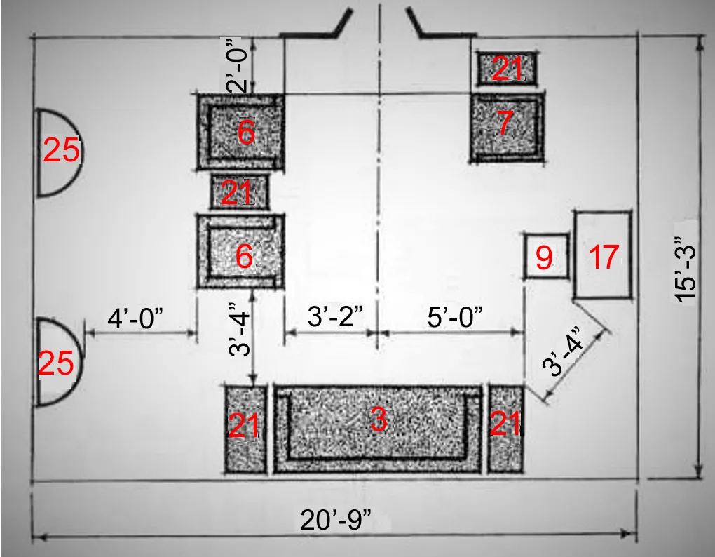 FURNITURE ARRANGEMENTS NINTEEN