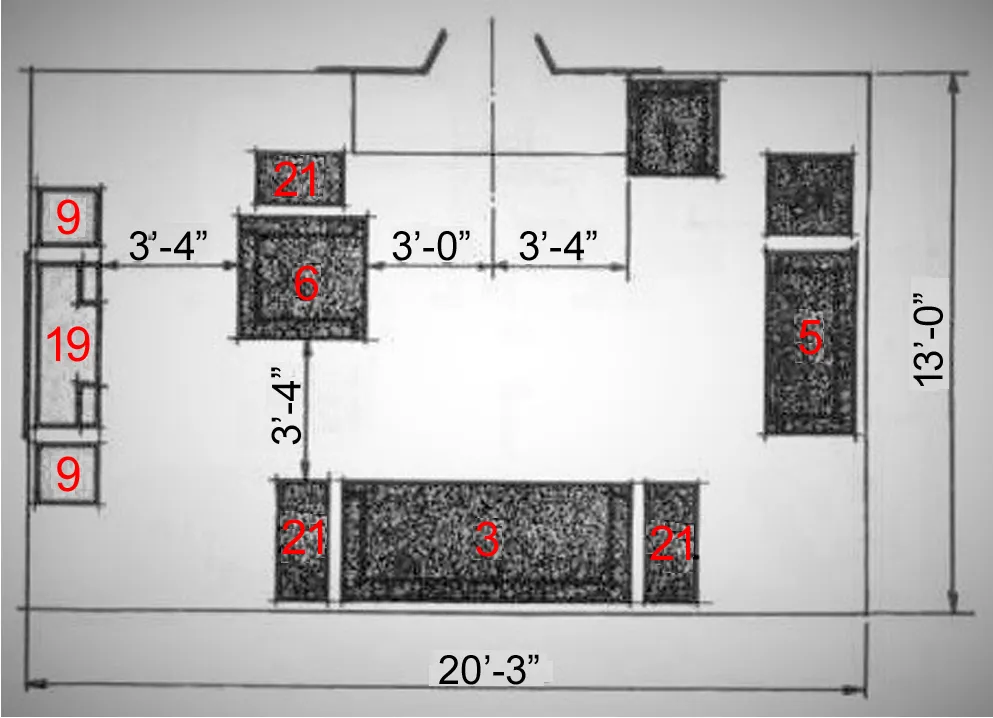 FURNITURE ARRANGEMENTS SEVEN