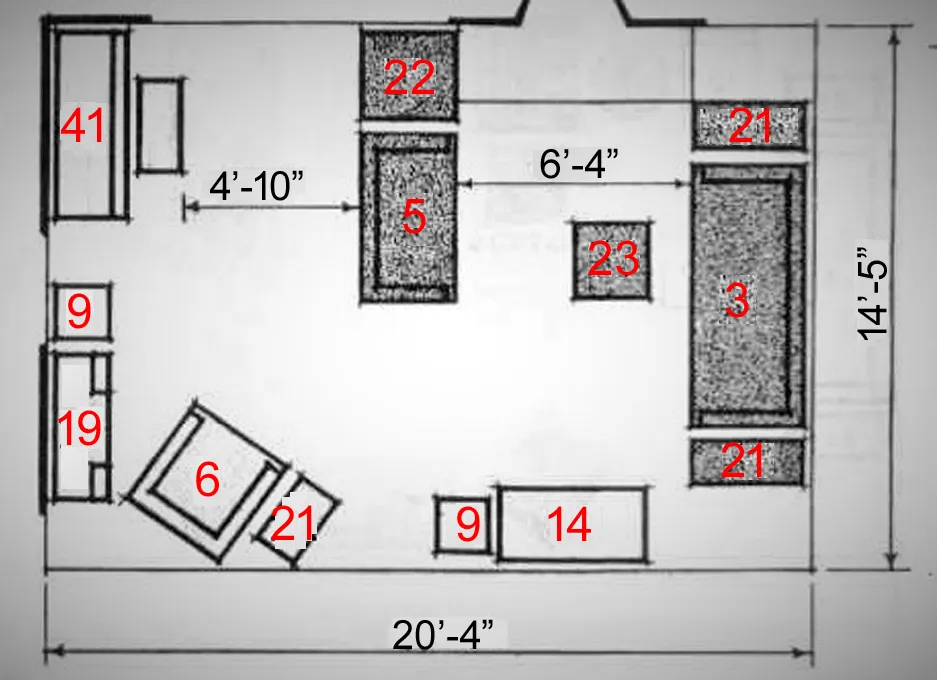 FURNITURE ARRANGEMENTS SEVENTEEN