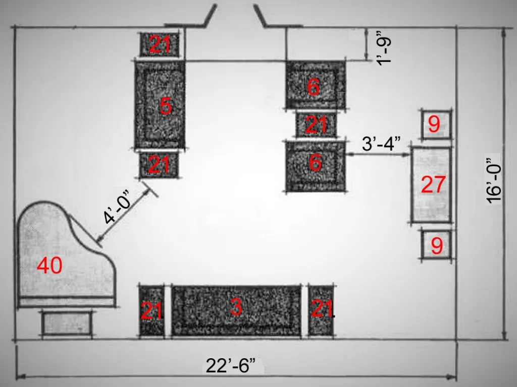 FURNITURE ARRANGEMENTS SIX