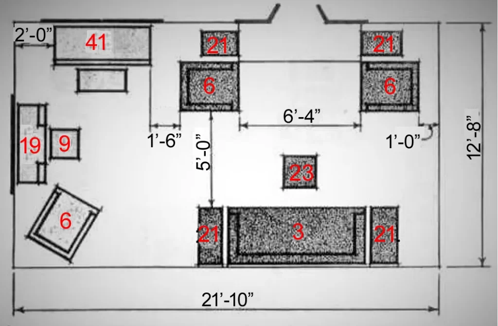 FURNITURE ARRANGEMENTS TWELVE