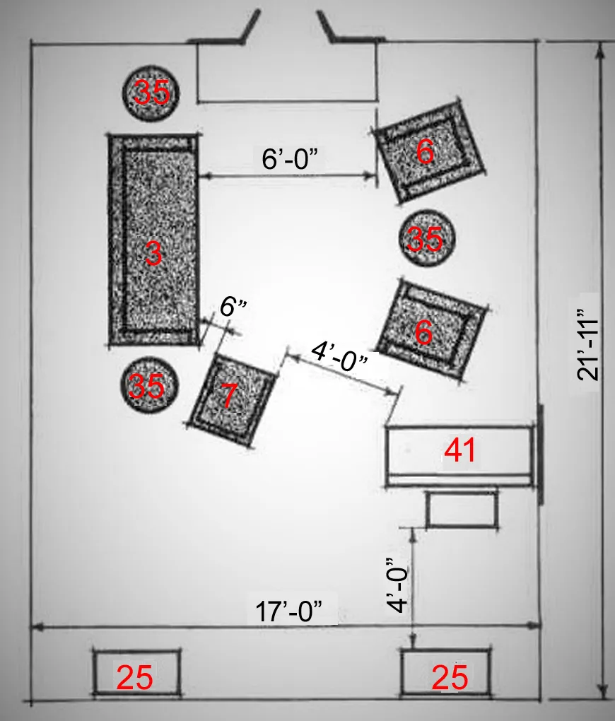 FURNITURE ARRANGEMENTS TWENTY EIGHT