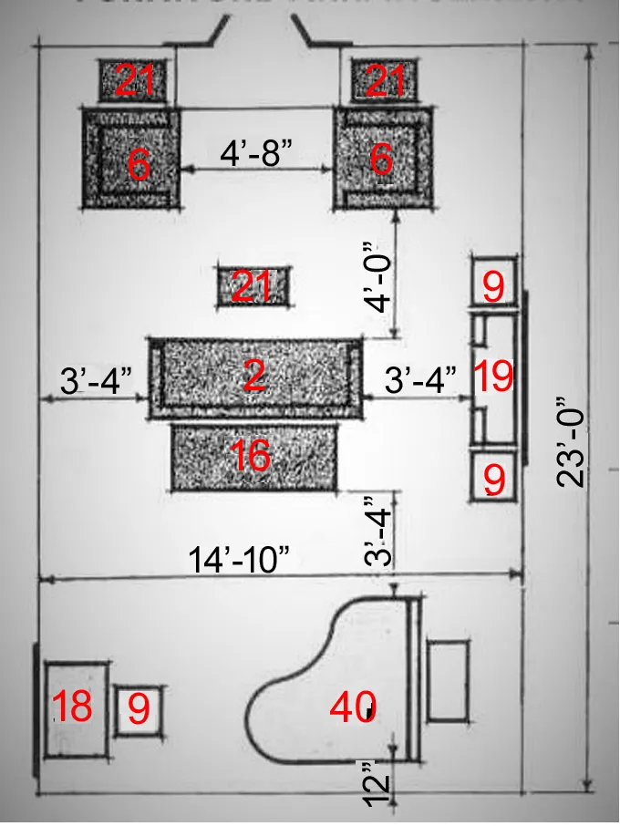 FURNITURE ARRANGEMENTS TWENTY FOUR