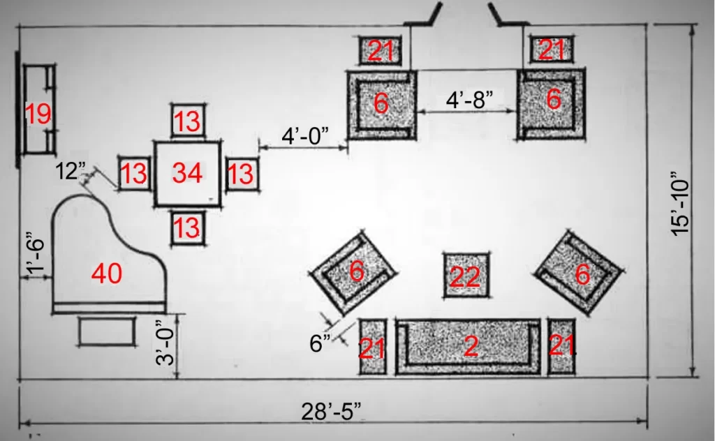 FURNITURE ARRANGEMENTS TWENTY ONE