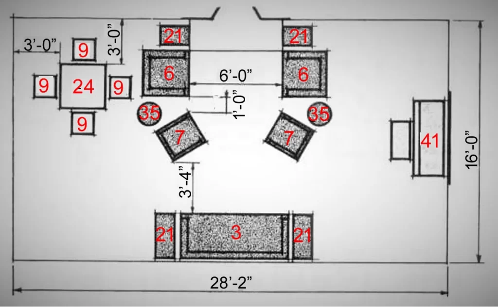 FURNITURE ARRANGEMENTS TWO