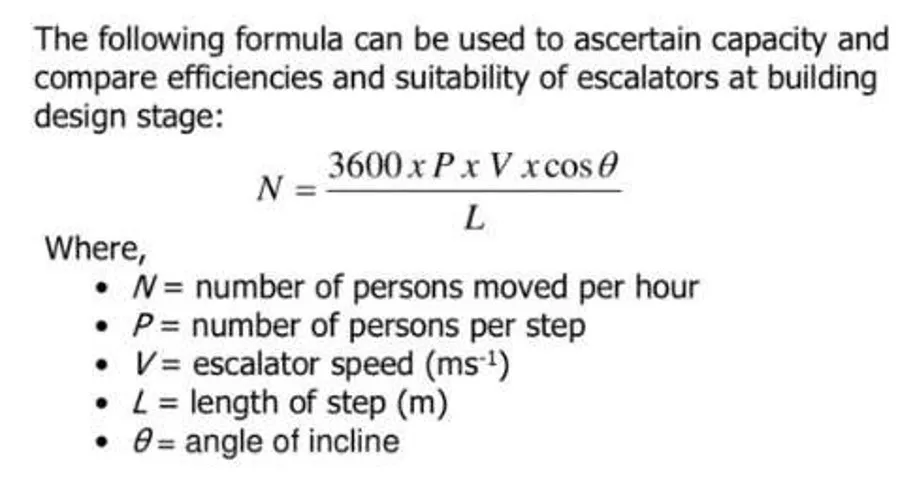 ESCALATOR CAPACITY