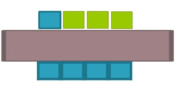 LIFT ARRANGEMENT FOR SIX CAR LIFT CORE TWO