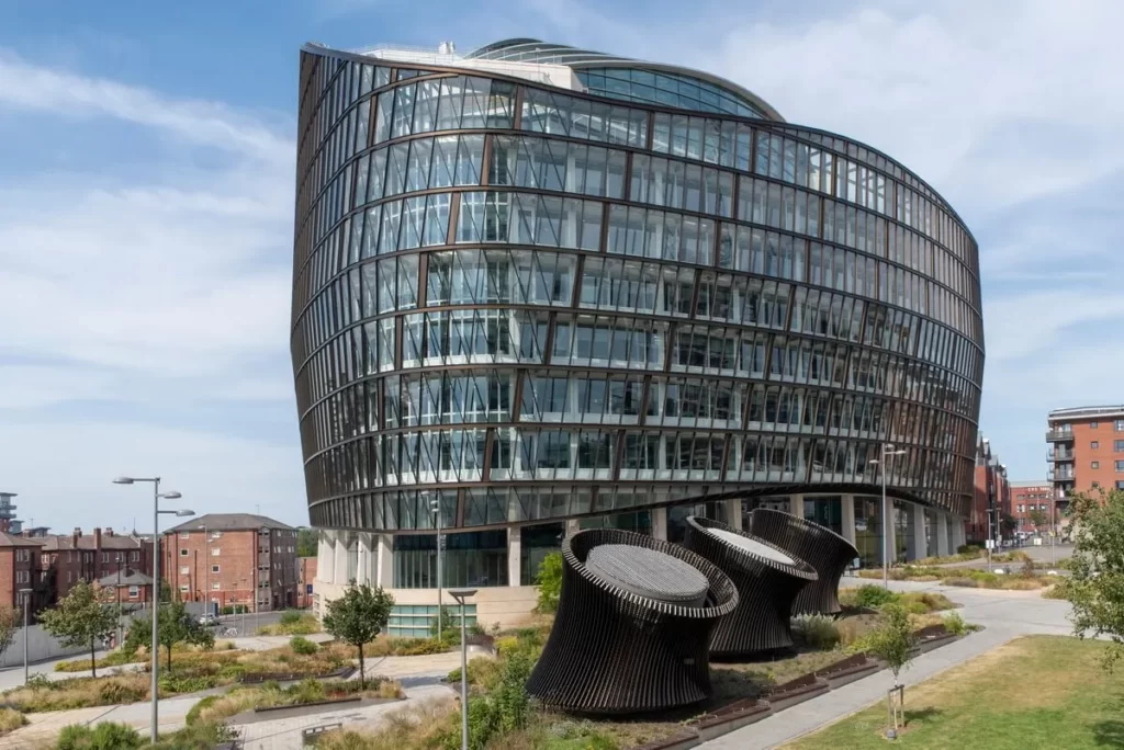 ONE ANGEL SQUARE BUILDING IN MANCHESTER, UK
