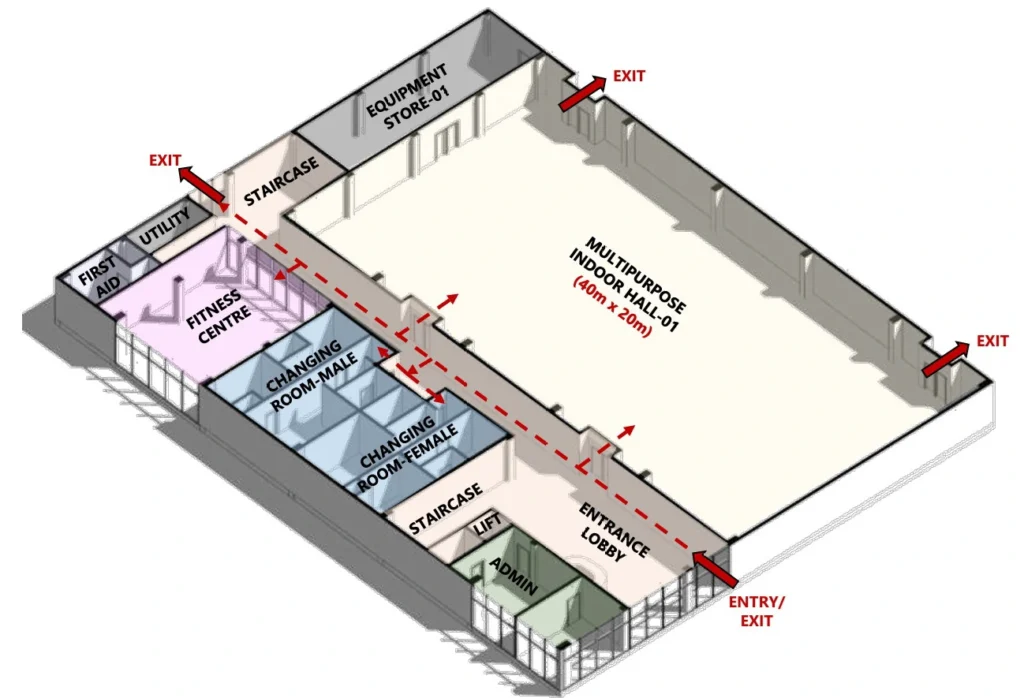 3D VIEW OF GROUND FLOOR FOR MSH