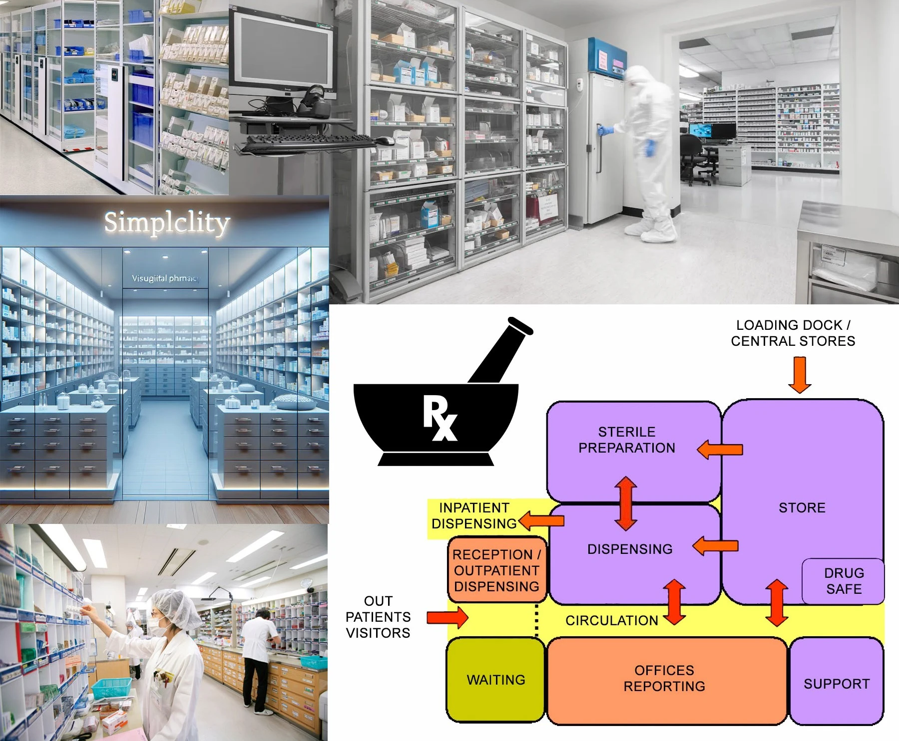 PHARMACY UNIT DESIGN FOR HEALTHCARE FACILITY