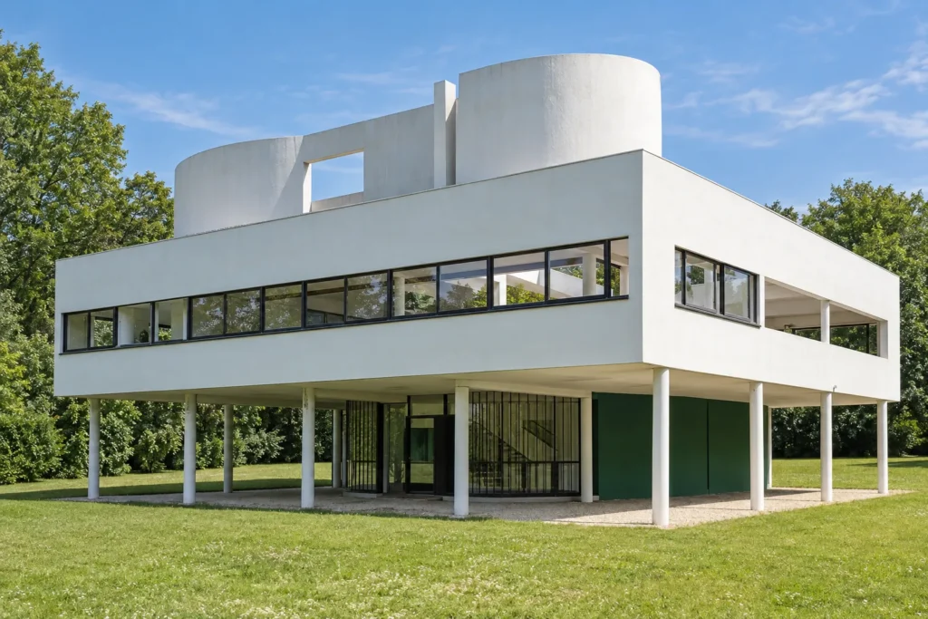 Villa Savoye architectural composition and circulation by Le Corbusier